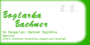 boglarka bachner business card